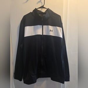 Under Armour Men's Black Windbreaker with White Accent